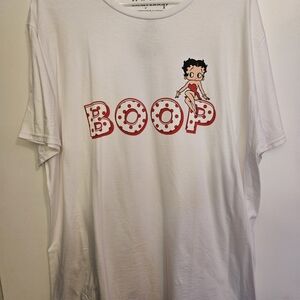 White T-Shirt with Betty Boop Graphic
